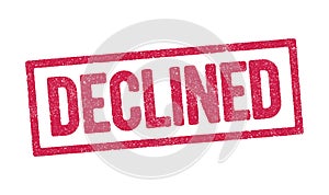 Declined red ink stamp
