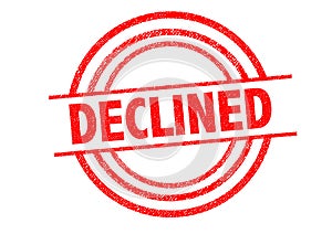 DECLINED Rubber Stamp