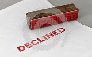 Declined Stamp And Form