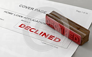 Declined Stamp And Home Loan Application Form