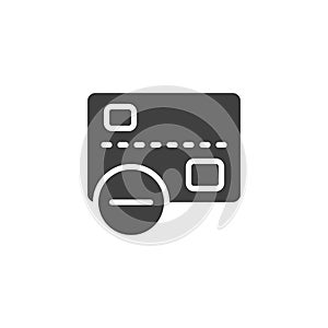 Declined transaction vector icon