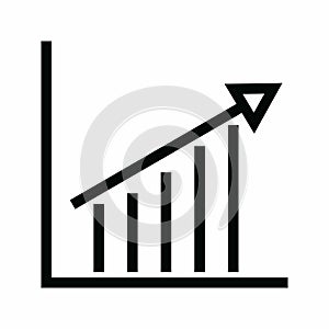 Declining Line Graph icon vector