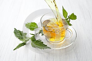 Decoction of nettle, herbal tea with nettle