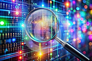 Decoding Digital Networks: Exploring Binary Code with a Magnifying Glass