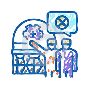 decommissioning processing icon doodle illustration