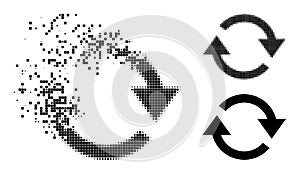 Decomposed and Halftone Pixelated Refresh Glyph photo