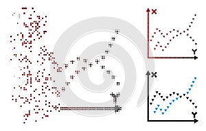 Decomposed Pixel Halftone Dotted Functions Plot Icon
