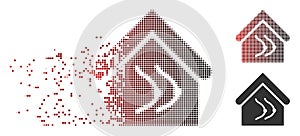 Decomposed Pixel Halftone Erotics House Icon