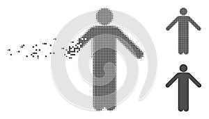 Decomposed Pixel Halftone Ignorance Pose Icon