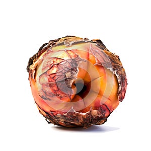 Decomposing Rotten Peach Unhealthy Eating Concept in Spoiled Fruit, Mold Growth, Generative Ai