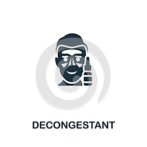 Decongestant icon. Monochrome simple Allergy icon for templates, web design and infographics photo