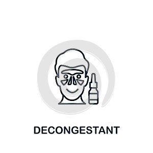 Decongestant icon. Monochrome simple Allergy icon for templates, web design and infographics photo