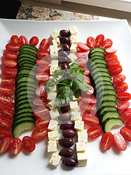 Deconstructed greek salad