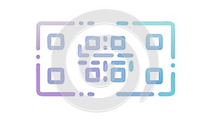 Deconstructed QR Code Abstract Digital Art, vector design Generative AI