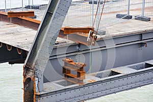 Deconstruction of an old bridge