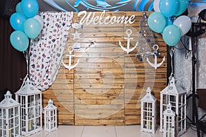 decor for birthday celebrations, anniversaries, Maritime theme.