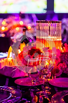 Decor for a large party or gala dinner