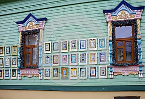 Kirzhach City, Vladimir Region, Russia,  window trim Museum.