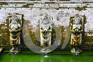 Decoraions at Hindu temple in Bali, Indonesia photo