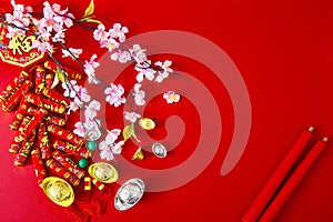 Decorate chinese new year 2019 on a red background(Chinese characters . FU. in the article refer to good luck, wealth, money flow