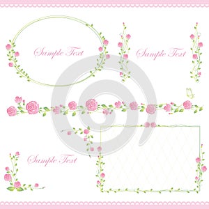 Decorate illustration set of rose