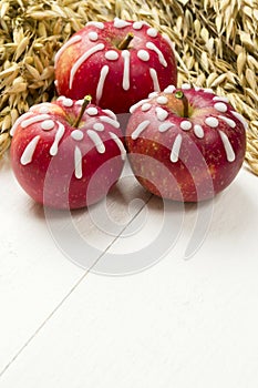 Decorated apples