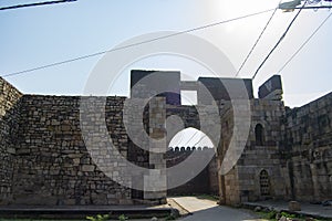 Decorated Arched Gateway of  Main Citadel in Champaner Gujarat India