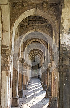 Decorated Arches of Jami Mosque Champaner Gujarat India