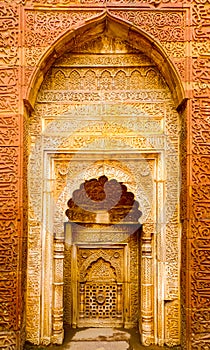 Decorated arches in the tomb of Iltutmish