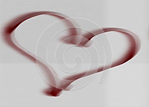 Decorated artistic heart on abstract background