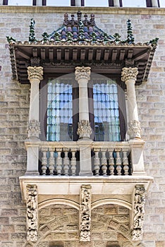 Decorated balcony in Barcelona