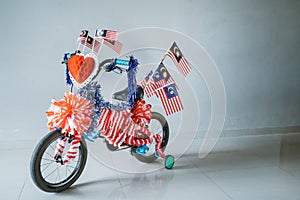 Decorated bicycle for malaysia national day