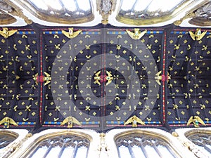 Decorated ceiling of historical church