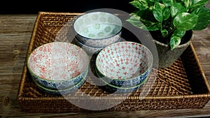 Decorated bowls photo