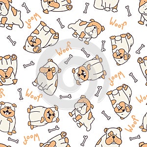 Decorated bulldog pattern