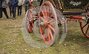 Decorated cart for St. Theodore`s day