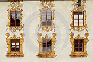 Decorated castle windows