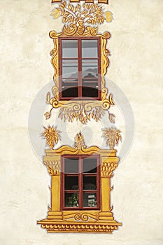 Decorated castle windows