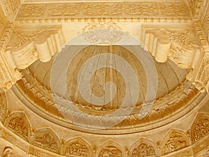 Decorated Ceiling of a Cenotaph in Gaitore, Jaipur, Rajasthan, India