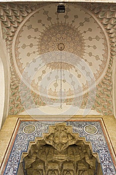 Decorated ceiling of the entrance of Gazi Husrev beg