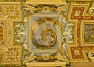 Decorated ceiling in the Gallery of of Maps, Vatican Museum