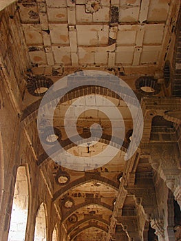 A Decorated Ceiling of a Passageway in Ibrahim Roza, Bijapur