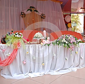 Decorated celebratory table