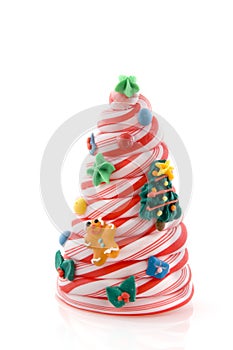 Decorated christmas candy tree
