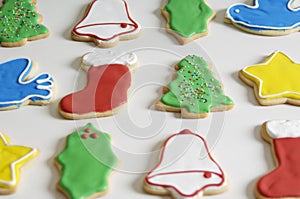 Decorated Christmas cookie pattern