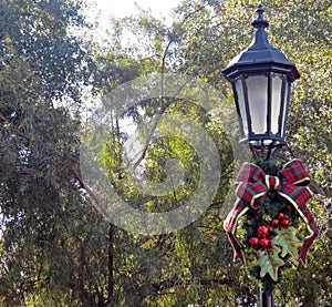 Decorated Christmas Lamppost