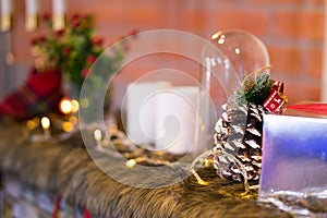 Decorated Christmas  with solf selective focus  and blurred background