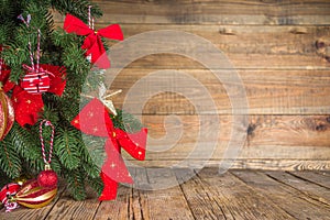 Decorated christmas tree background