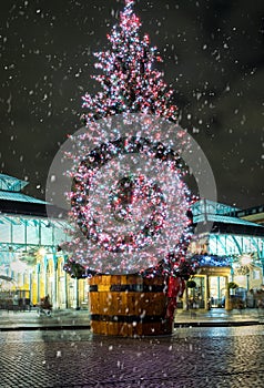 Decorated Christmas tree in the Covent Garden area photo