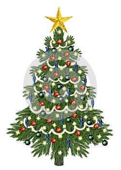 Decorated christmastree for christmas photo
